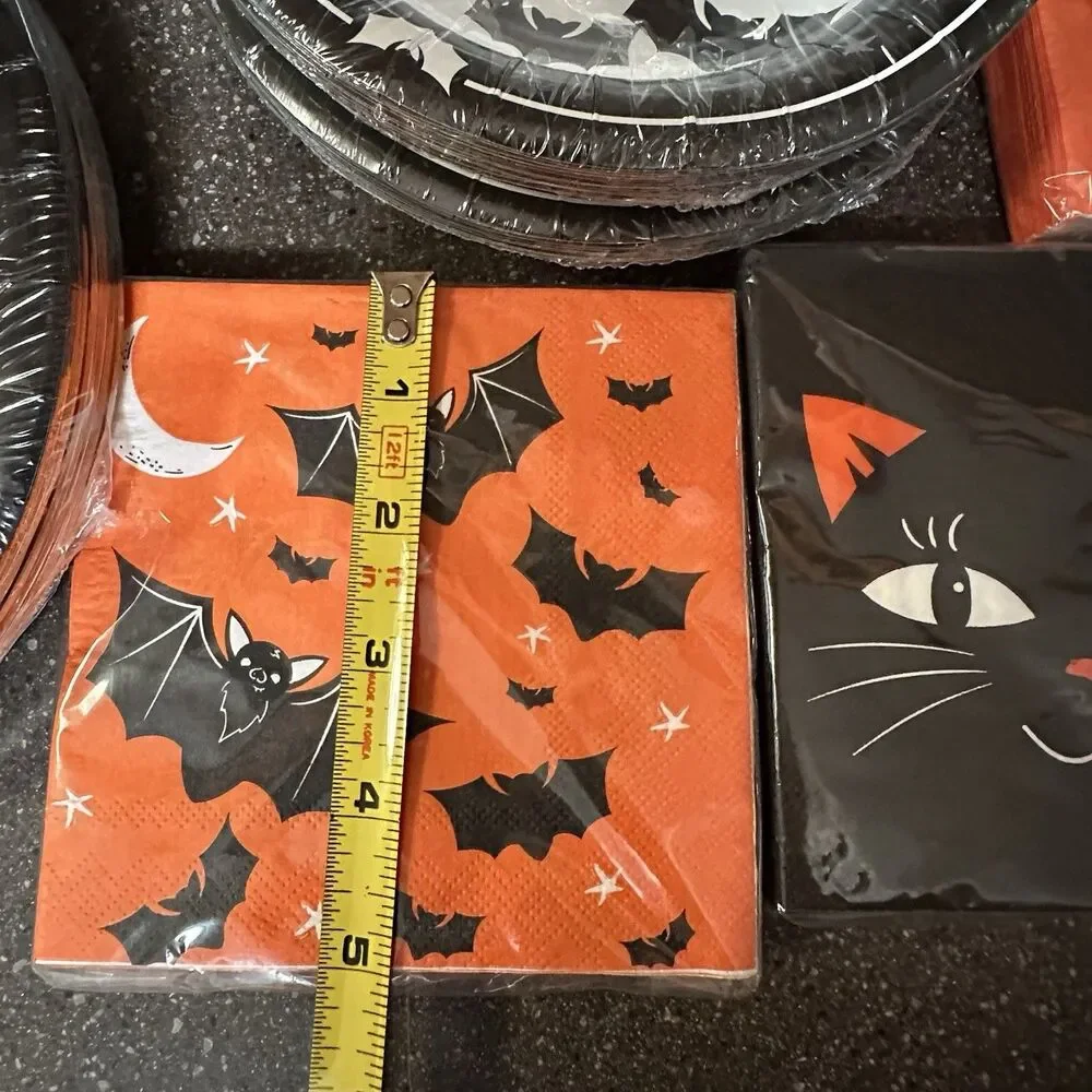 Halloween Paper Plate & Napkin Party Set – 88 Napkins, 82 Plates – Mixed Designs